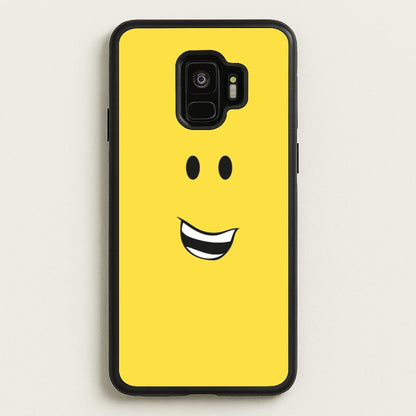 Yellow Face  - Roblox Phone Case for Galaxy S9