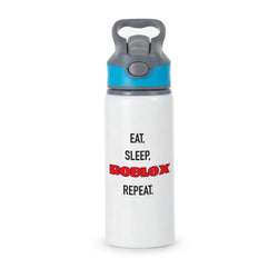 Eat, sleep, repeat Active Water Bottle - Blue