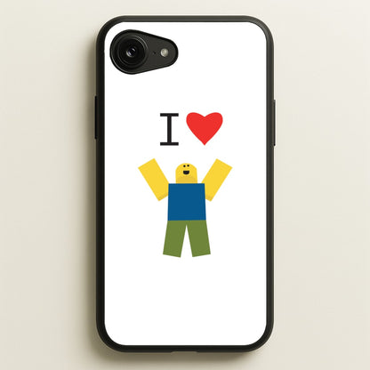 I love Blox Gaming  - Roblox Phone Case for iPhone 16e