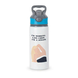 I'm Working Late Cause I'm A Singer Active Water Bottle - Blue