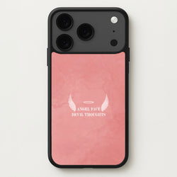 Angel Face Devil Thoughts Phone Case for iPhone 17 Pro Max