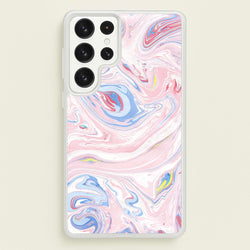 Pink Marble Swirl  - Pattern Phone Case for Galaxy S22 Ultra