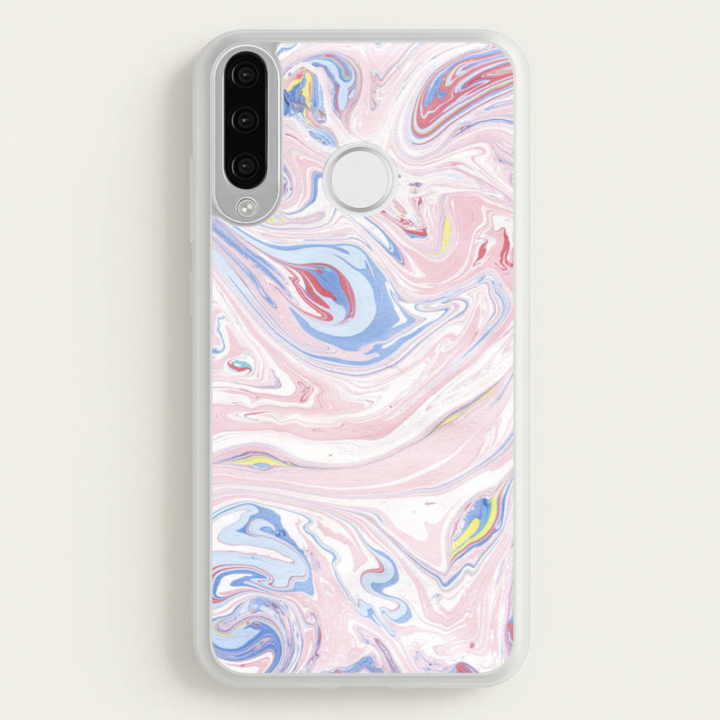 Pink Marble Swirl  - Pattern Phone Case for Huawei P30 Lite