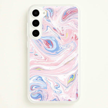 Pink Marble Swirl  - Pattern Phone Case for Galaxy S23 Plus