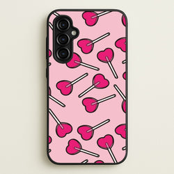 Cherry Heart Lollipops  - Pattern Phone Case for Galaxy A54