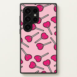 Cherry Heart Lollipops  - Pattern Phone Case for Galaxy S24 Ultra