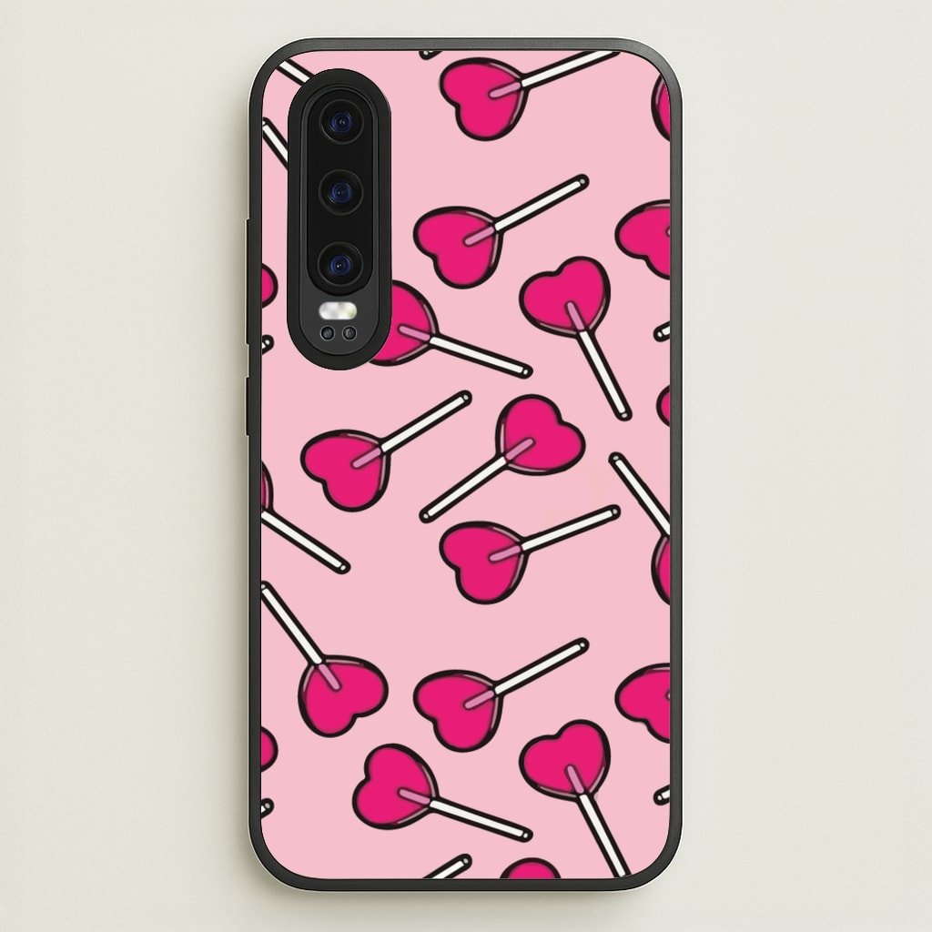 Cherry Heart Lollipops  - Pattern Phone Case for Huawei P30