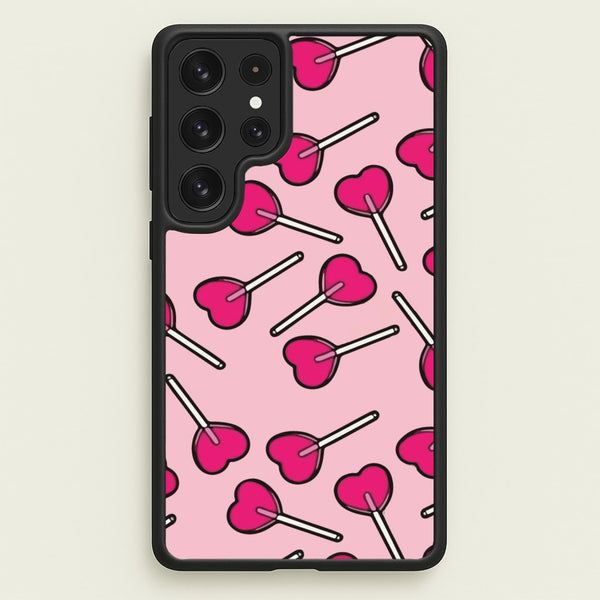 Cherry Heart Lollipops  - Pattern Phone Case for Galaxy S22 Ultra