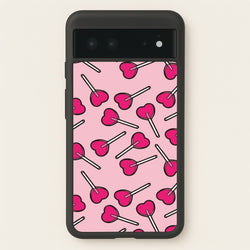 Cherry Heart Lollipops  - Pattern Phone Case for Google Pixel 6