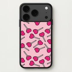 Cherry Heart Lollipops Phone Case for iPhone 17 Pro Max