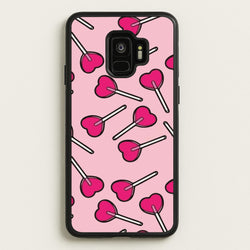 Cherry Heart Lollipops  - Pattern Phone Case for Galaxy S9