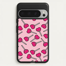 Cherry Heart Lollipops  - Pattern Phone Case for Google Pixel 9 Pro XL