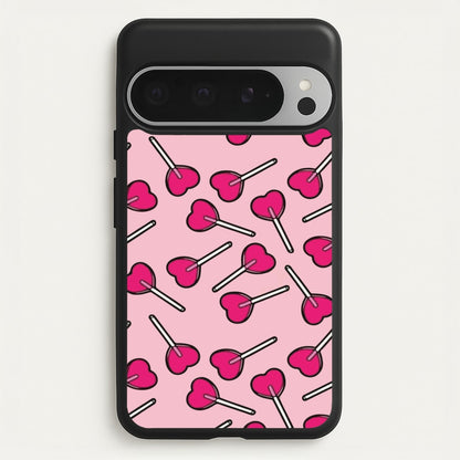 Cherry Heart Lollipops  - Pattern Phone Case for Google Pixel 9 Pro XL