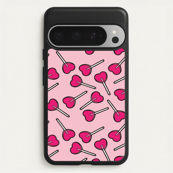 Cherry Heart Lollipops  - Pattern Phone Case for Google Pixel 9 Pro XL