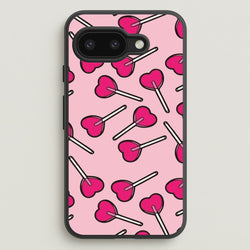 Cherry Heart Lollipops  - Pattern Phone Case for Google Pixel 9a