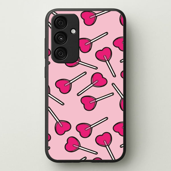 Cherry Heart Lollipops  - Pattern Phone Case for Galaxy A35