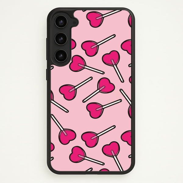 Cherry Heart Lollipops  - Pattern Phone Case for Galaxy S23
