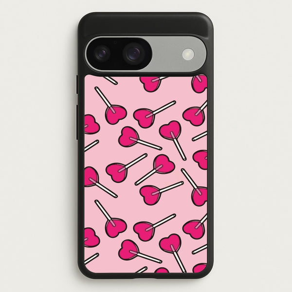 Cherry Heart Lollipops  - Pattern Phone Case for Google Pixel 9 / 9 Pro