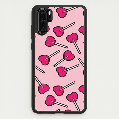 Cherry Heart Lollipops  - Pattern Phone Case for Huawei P30 Pro