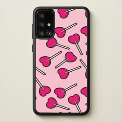 Cherry Heart Lollipops  - Pattern Phone Case for Galaxy A71