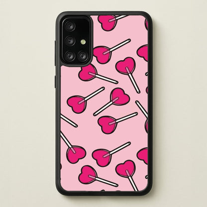 Cherry Heart Lollipops  - Pattern Phone Case for Galaxy A71