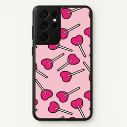 Cherry Heart Lollipops  - Pattern Phone Case for Galaxy S21 Ultra