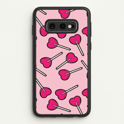 Cherry Heart Lollipops  - Pattern Phone Case for Galaxy S10e