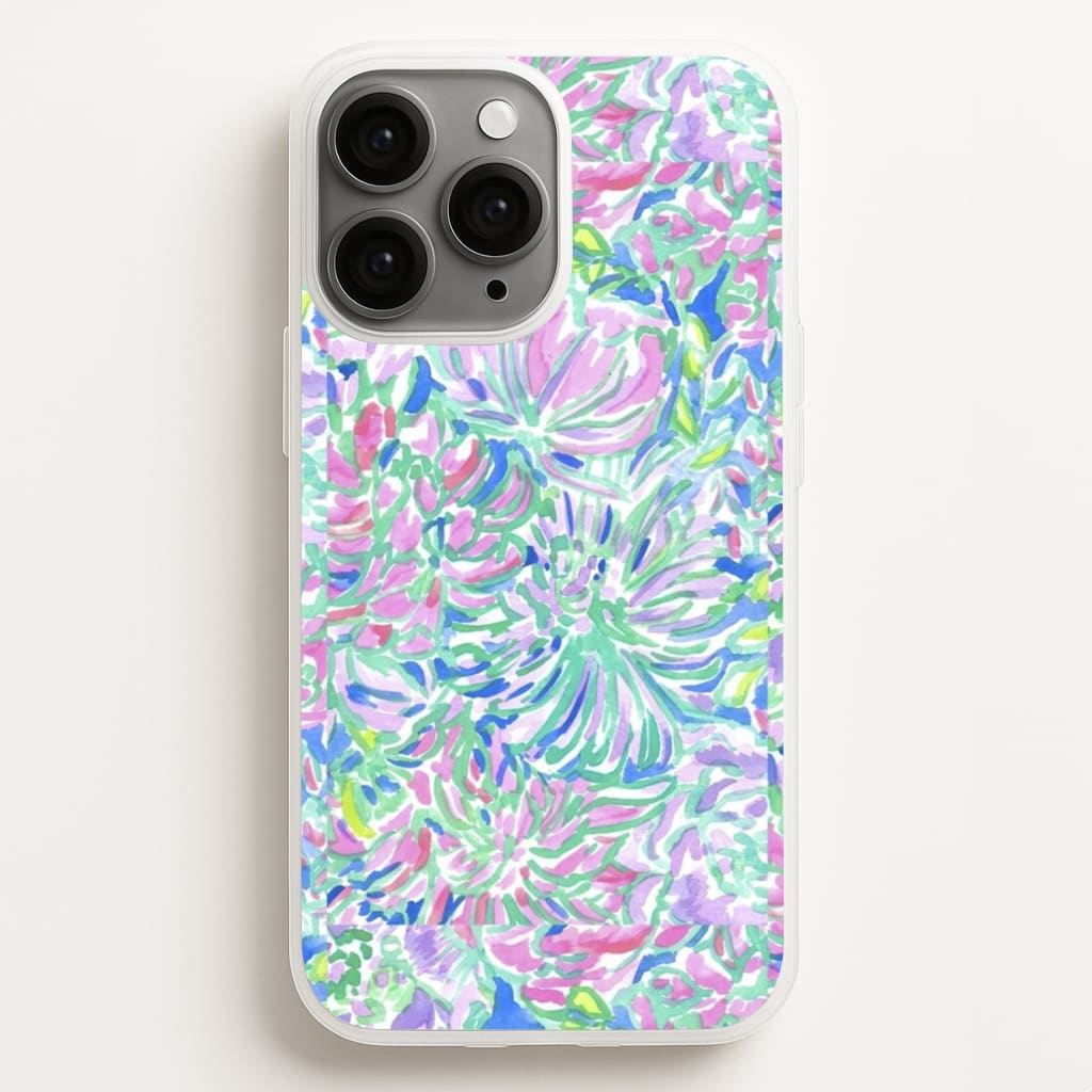 Colourful Floral Painting  - Floral Phone Case for iPhone 16 Pro Max