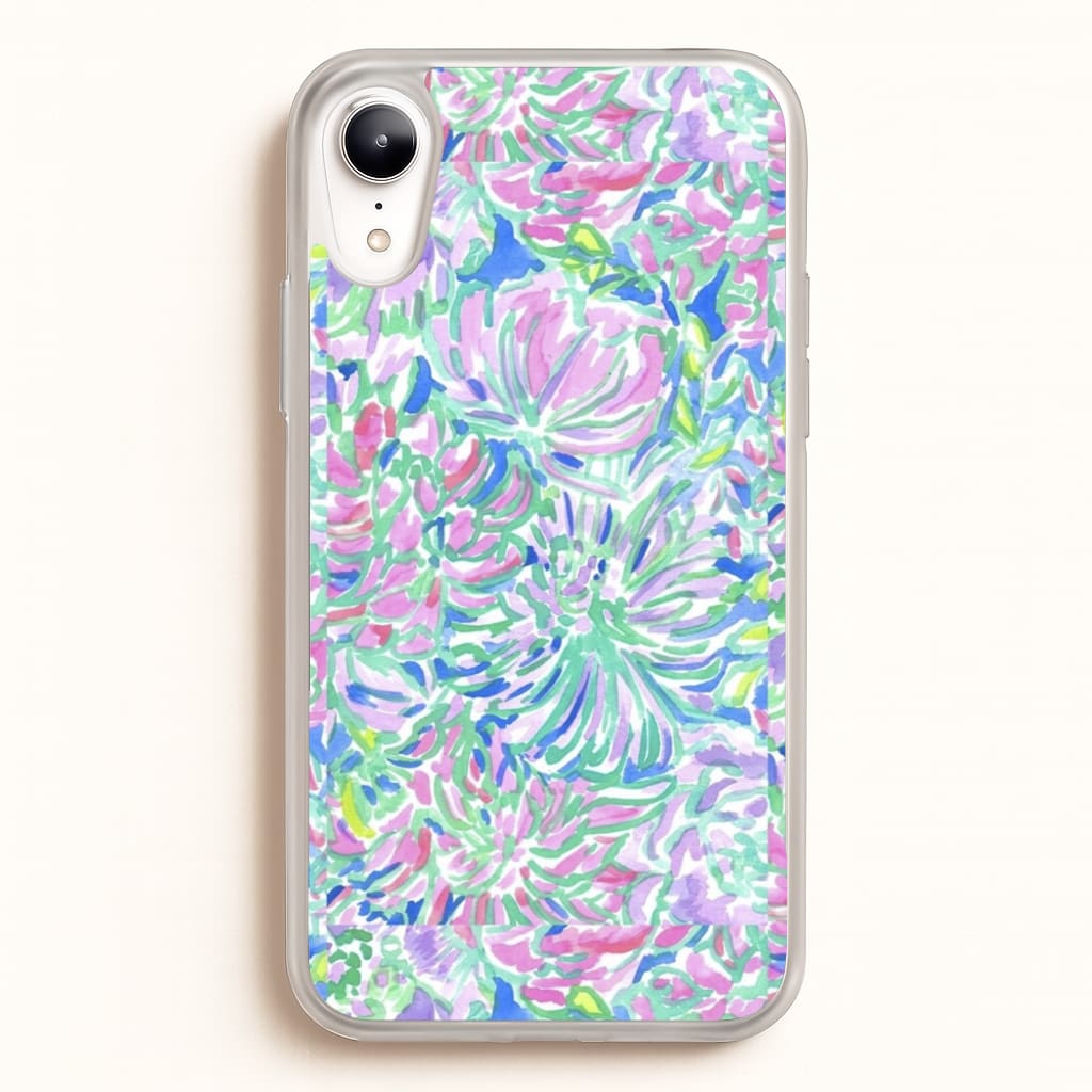 Colourful Floral Painting  - Floral Phone Case for iPhone XR