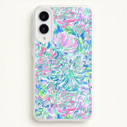 Colourful Floral Painting  - Floral Phone Case for Galaxy S25 Edge