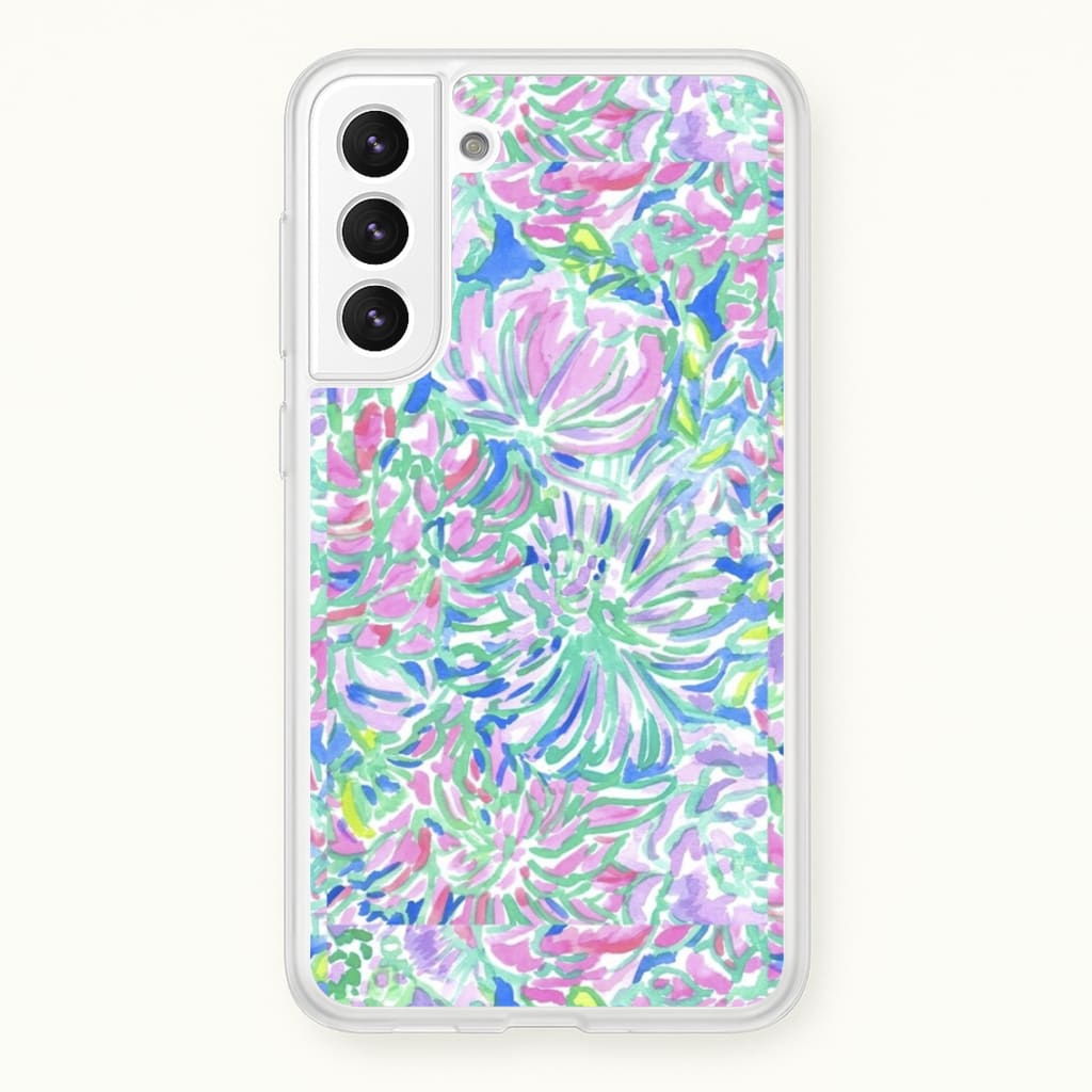 Colourful Floral Painting  - Floral Phone Case for Galaxy S21