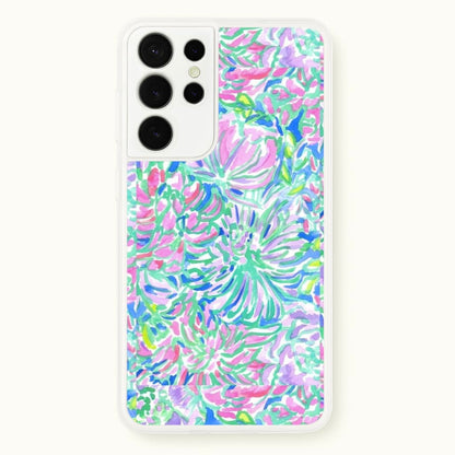 Colourful Floral Painting  - Floral Phone Case for Galaxy S21 Ultra