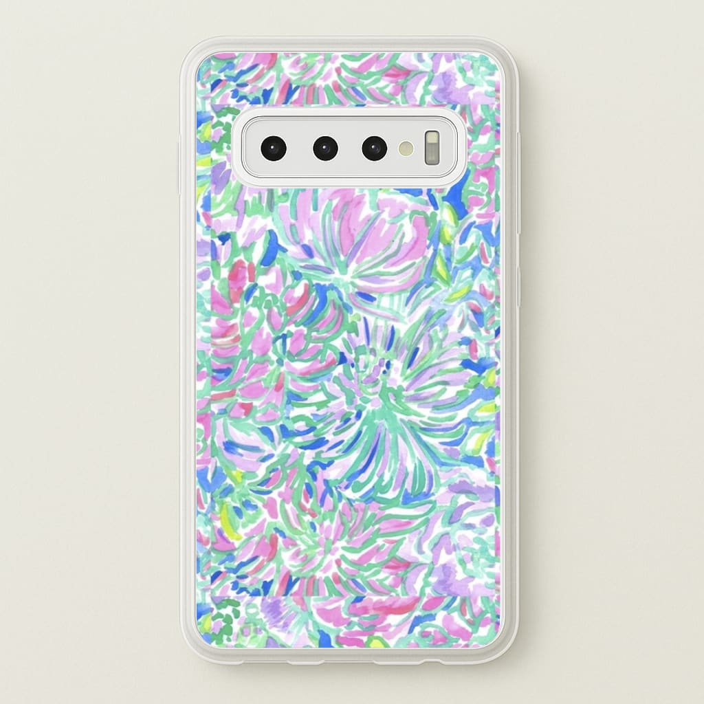 Colourful Floral Painting  - Floral Phone Case for Galaxy S10