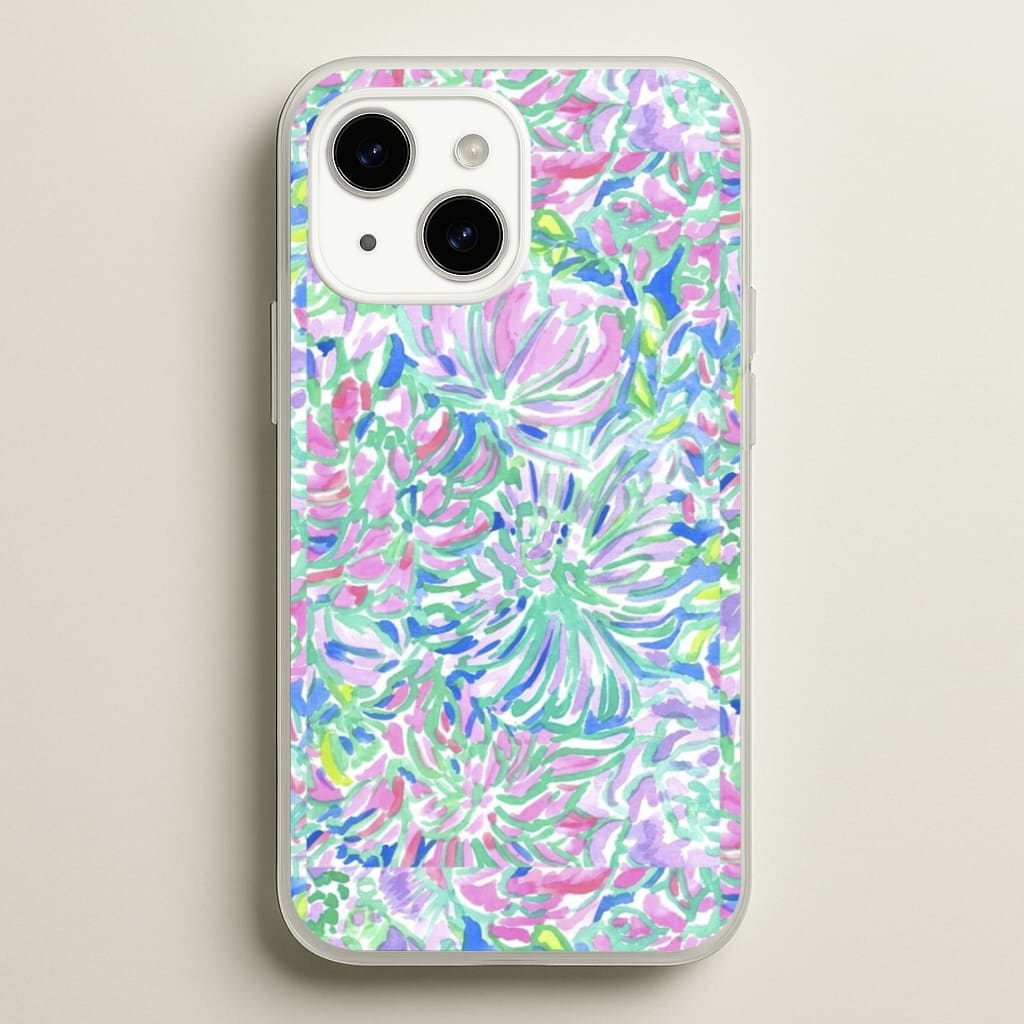 Colourful Floral Painting  - Floral Phone Case for iPhone 14