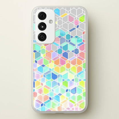 Bright Hexagon Pattern  - Pattern Phone Case for Galaxy A35