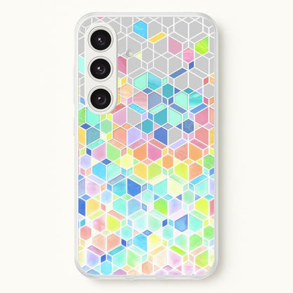 Bright Hexagon Pattern  - Pattern Phone Case for Galaxy S25 Plus