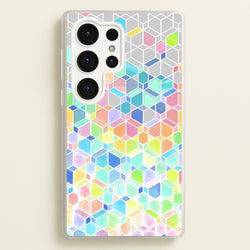Bright Hexagon Pattern  - Pattern Phone Case for Galaxy S25 Ultra