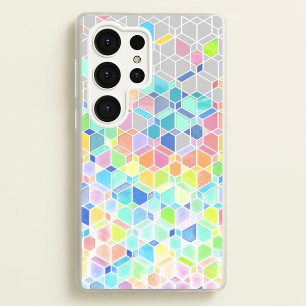 Bright Hexagon Pattern  - Pattern Phone Case for Galaxy S25 Ultra
