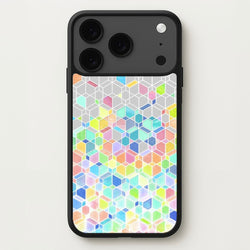 Bright Hexagon Pattern Phone Case for iPhone 17 Pro