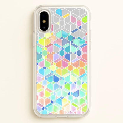 Bright Hexagon Pattern  - Pattern Phone Case for iPhone X / XS