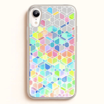 Bright Hexagon Pattern  - Pattern Phone Case for iPhone XR