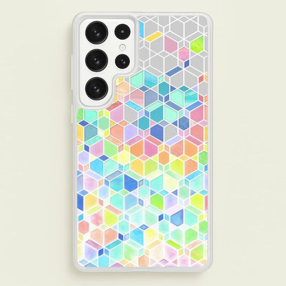 Bright Hexagon Pattern  - Pattern Phone Case for Galaxy S22 Ultra