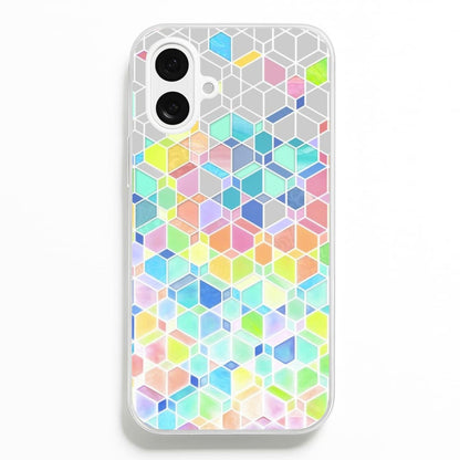Bright Hexagon Pattern  - Pattern Phone Case for iPhone 16 Plus