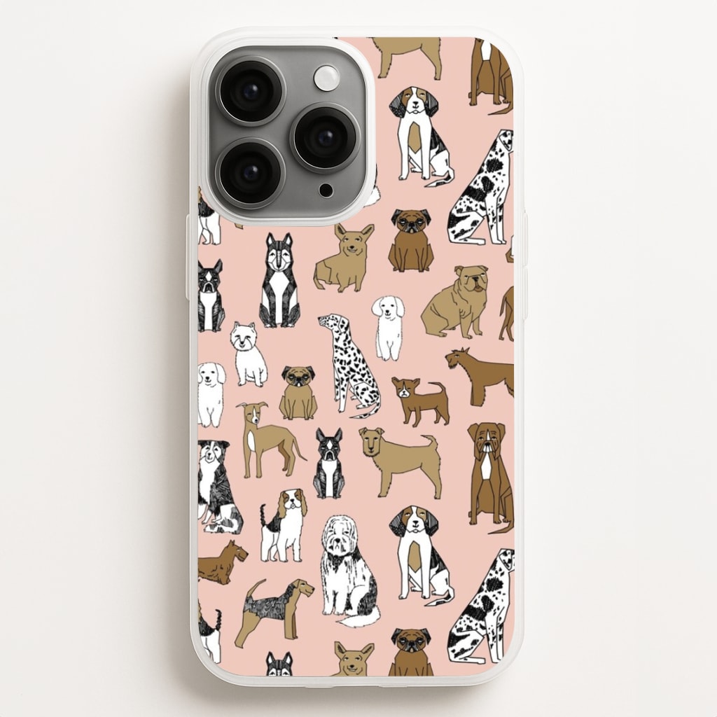 Dog Breeds - Animal Pattern  - Pattern Phone Case for iPhone 16 Pro Max