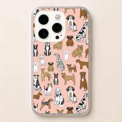 Dog Breeds - Animal Pattern  - Pattern Phone Case for iPhone 15 Pro