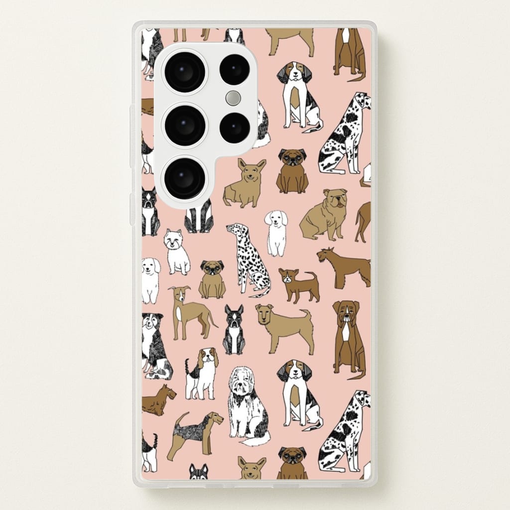 Dog Breeds - Animal Pattern  - Pattern Phone Case for Galaxy S24 Ultra
