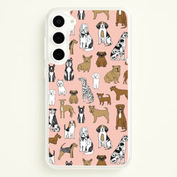 Dog Breeds - Animal Pattern  - Pattern Phone Case for Galaxy S23