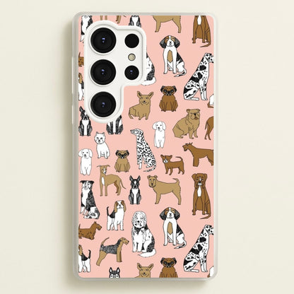 Dog Breeds - Animal Pattern  - Pattern Phone Case for Galaxy S25 Ultra