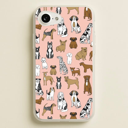 Dog Breeds - Animal Pattern  - Pattern Phone Case for iPhone 16e
