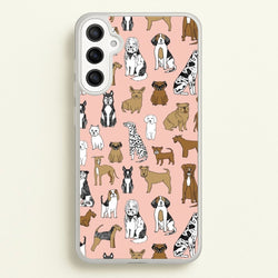 Dog Breeds - Animal Pattern  - Pattern Phone Case for Galaxy A34